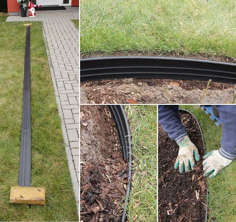 Verlegen der Randleiste B-Edge-Smart im Rasen, Beet, Garten oder Weg.