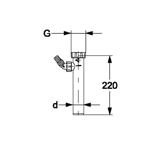 Produktbild von DL-pro Tauchrohr 40mm 1 1/2 Zoll, 265 Mm Lang, 2x Schwenkbarer