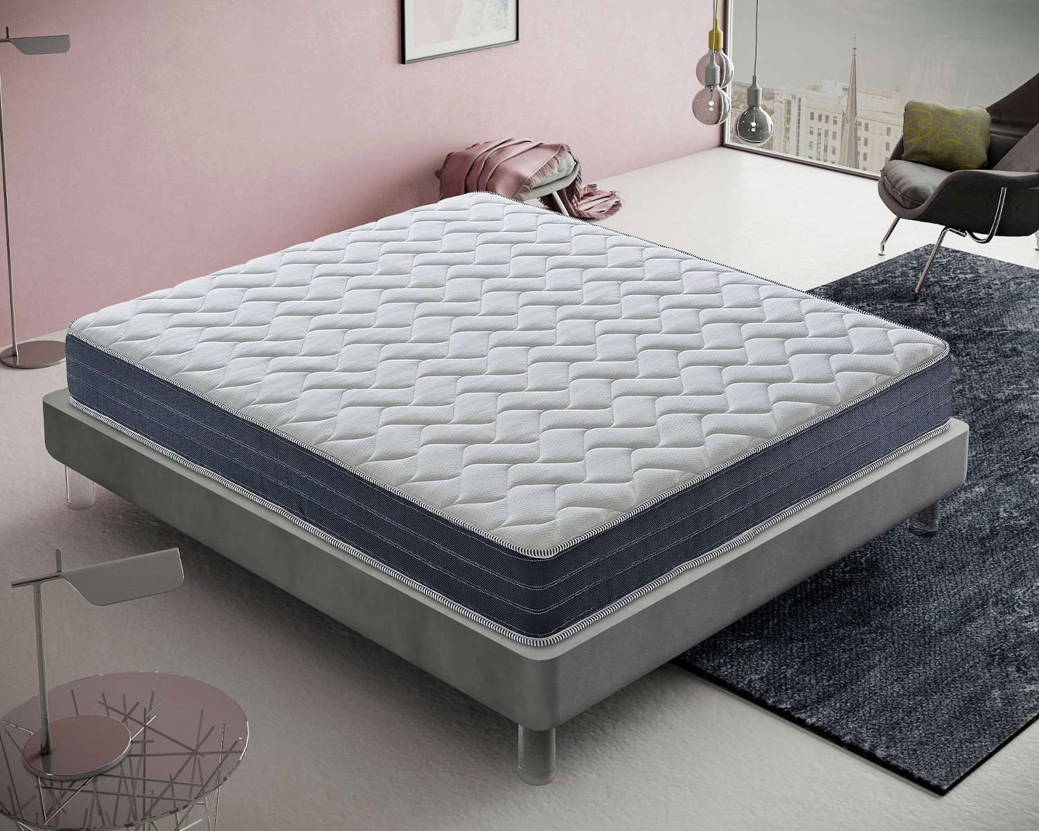 Materasso in memory Foam – Altezza 30 cm – 11 zone differenziate – 5cm  memory – Ortopedico – Anatomico 140x190