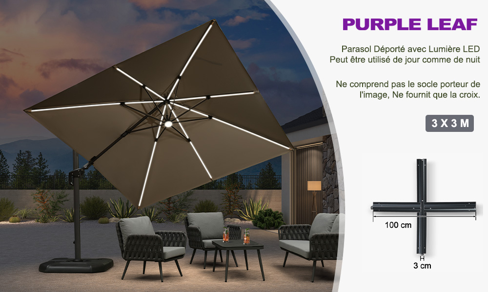 Parasol déporté