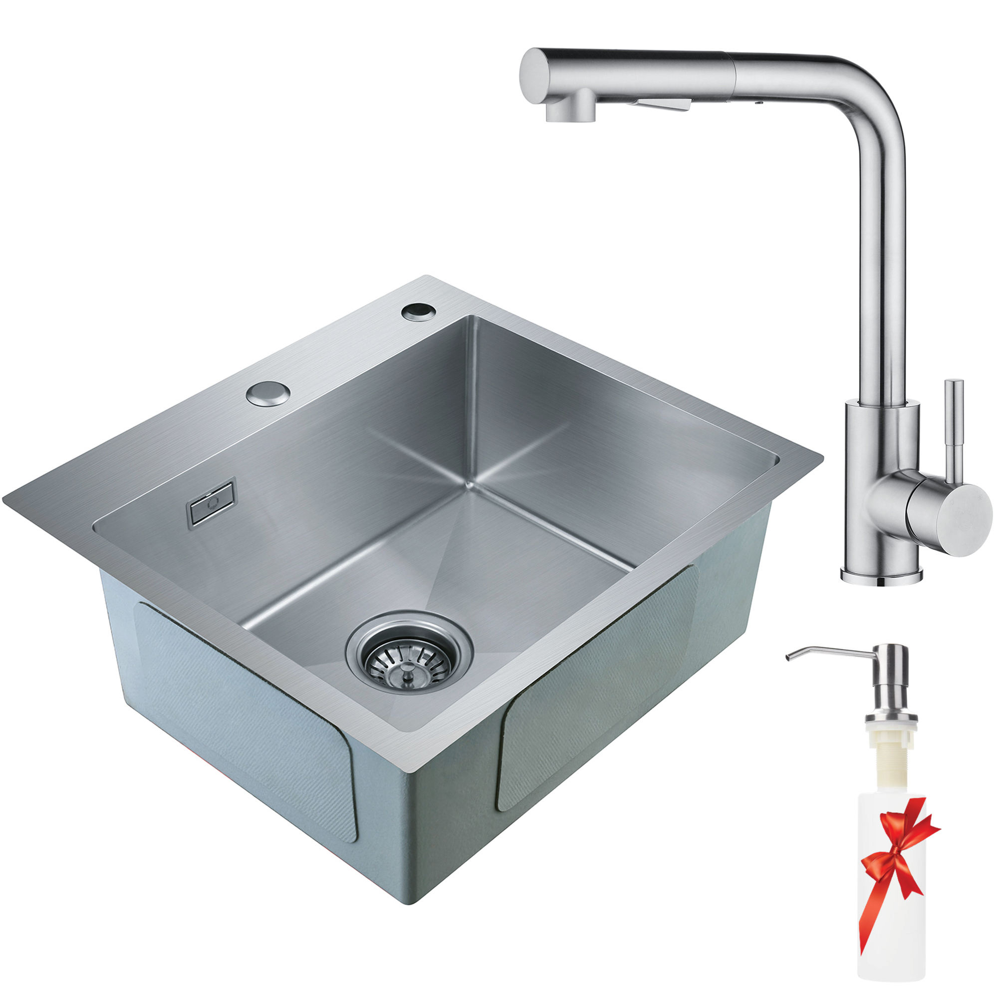Seifenspender Einbauspüle Edelstahl Küchenspüle Eckig Spülbecken Küchenarmatur Seifenspender Einbauspüle Edelstahl Küchenspüle Eckig Spülbecken Küchenarmatur