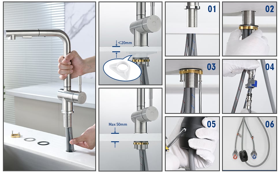 CECIPA Robinet Cuisine Douchette avec 2 Jets, Mitigeur Cuisine avec  Douchette Extractible, Robinetterie Cuisine Inox, Mitigeur d'évier Cuisine  Pivotante 360°, Robinet Evier Extensible, Chrome, X207C : :  Bricolage