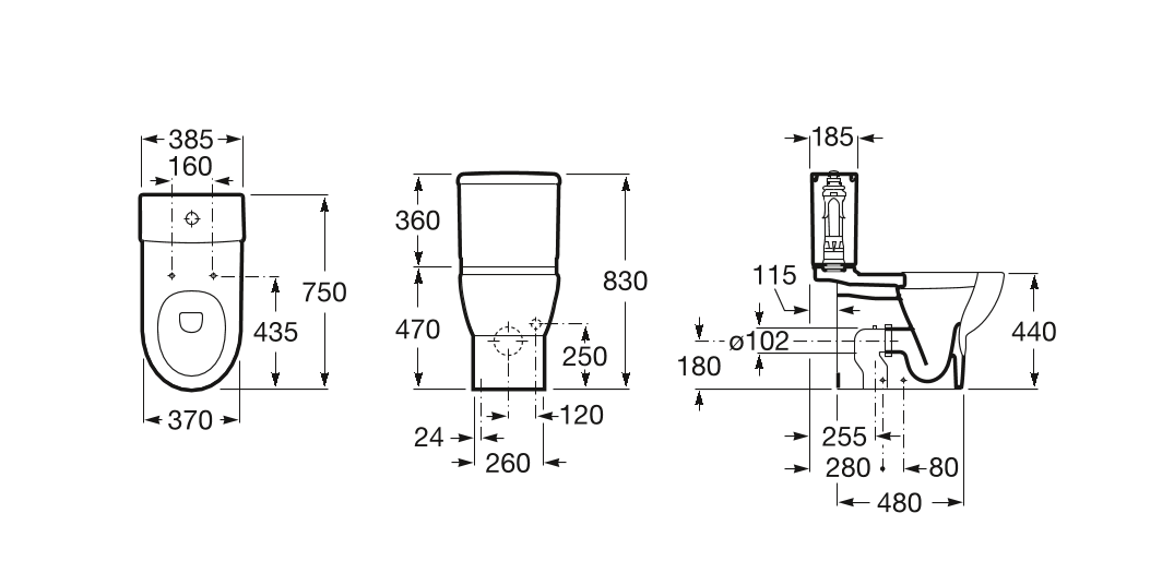 Dimensions du réservoir