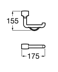 Medidas del portarrollo insertable PRO COMFORT ACCESS - ROCA