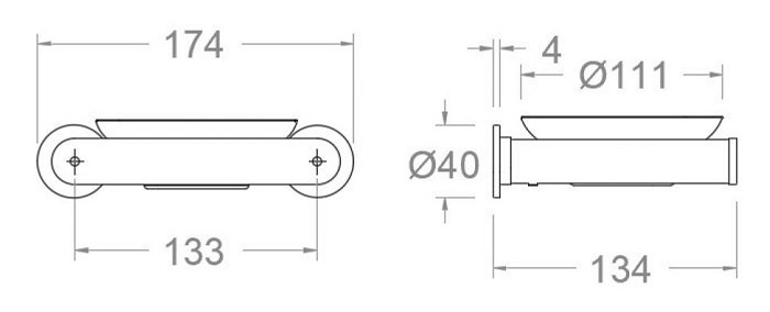 Medidas de la jabonera de pared para baño de acero inoxidable - ramonsoler