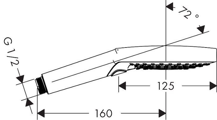 Medidas de la teleducha 120 3jet Raindance Select S - HANSGROHE
