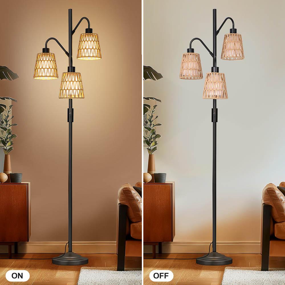 Caractéristiques techniques du Lampadaire Boho en Rotin