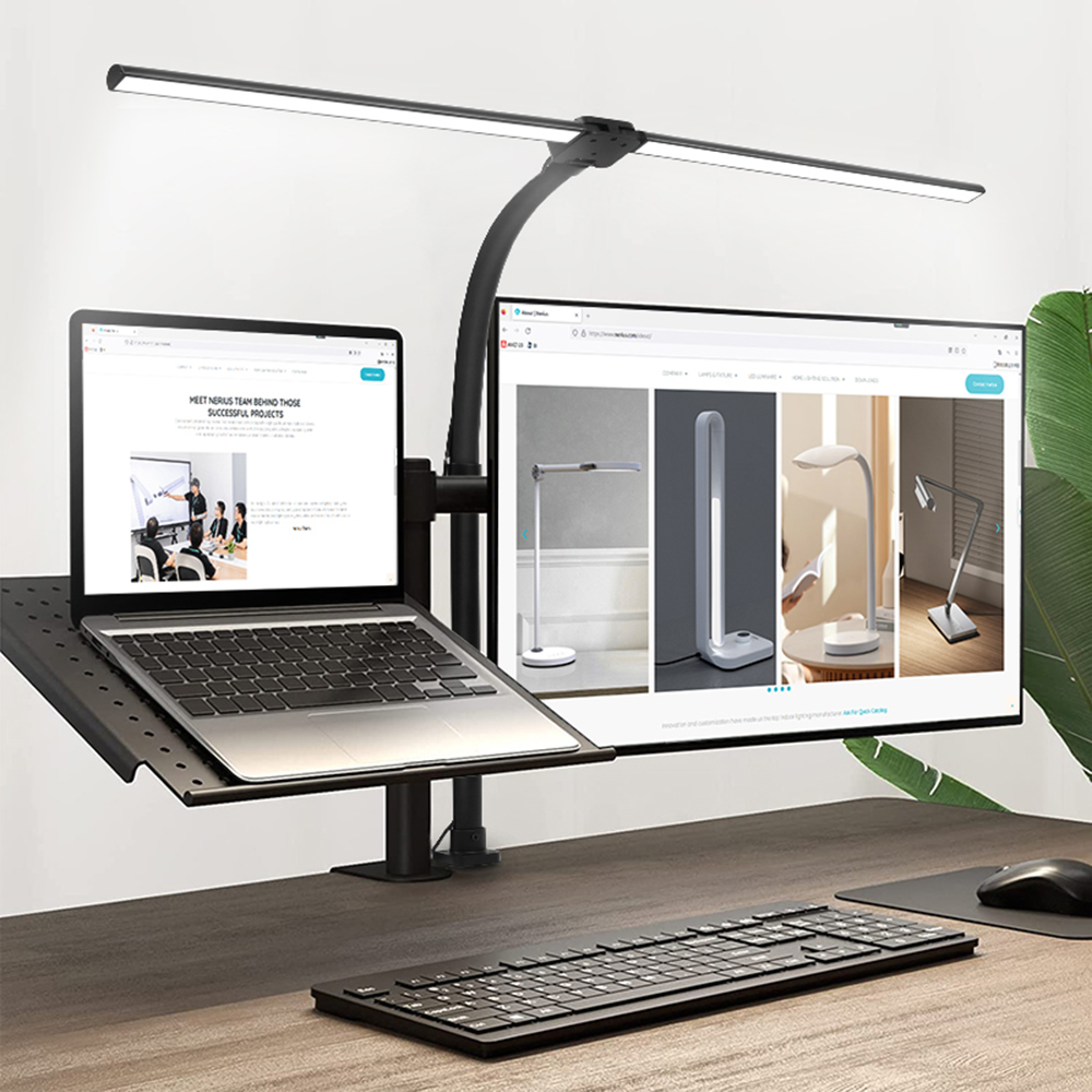 Lampe de Bureau à Double Tête LED