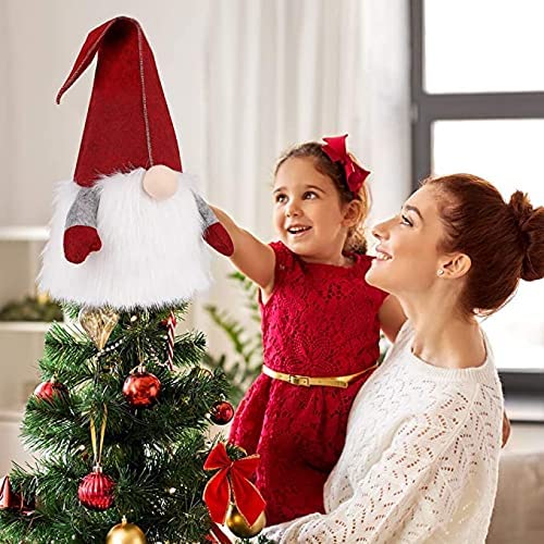 top punta puntale per albero di natale a forma di gnomo babbo natale svedese nisser tomte