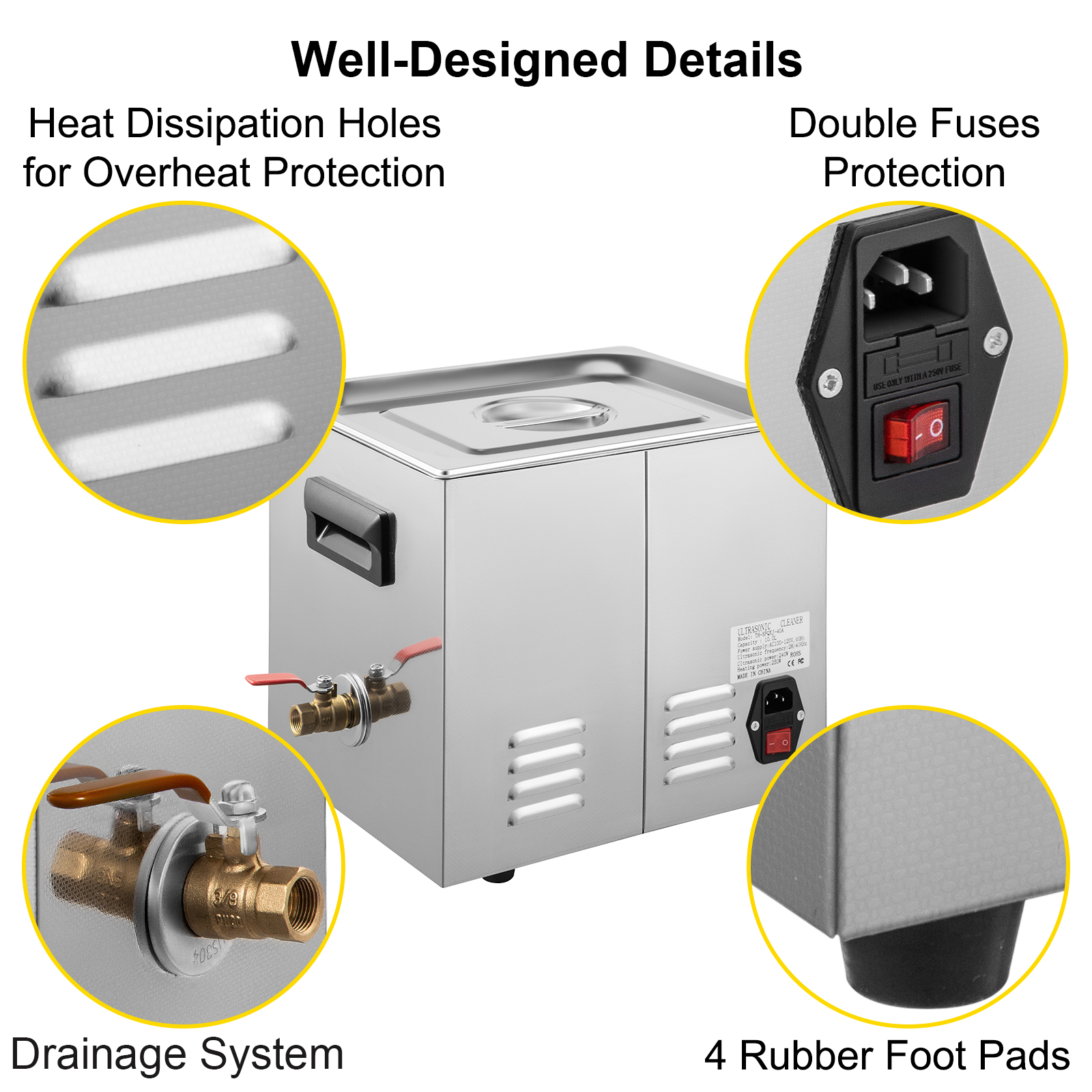 VEVOR Nettoyeur A Ultrasons Double Frequence 10 L, Professionnel Nettoyeur A Ultrasons 220 V Avec Chauffage, Nettoyeur Ultrasons En Acier Inoxydable Pour Pieces Bijoux Carte De Circuit 28/40 KHz -Stanleyfaco Magasin AAHKMJXYDAFdJAOAIMEbOAchsNwF47gfWWMct1uaXzXJCVIqjjVJLqw cq39v7nX9UY2RI2VQkdgWijH6nr Uc5EHrAgIWP1f4eaYU9eBHSca