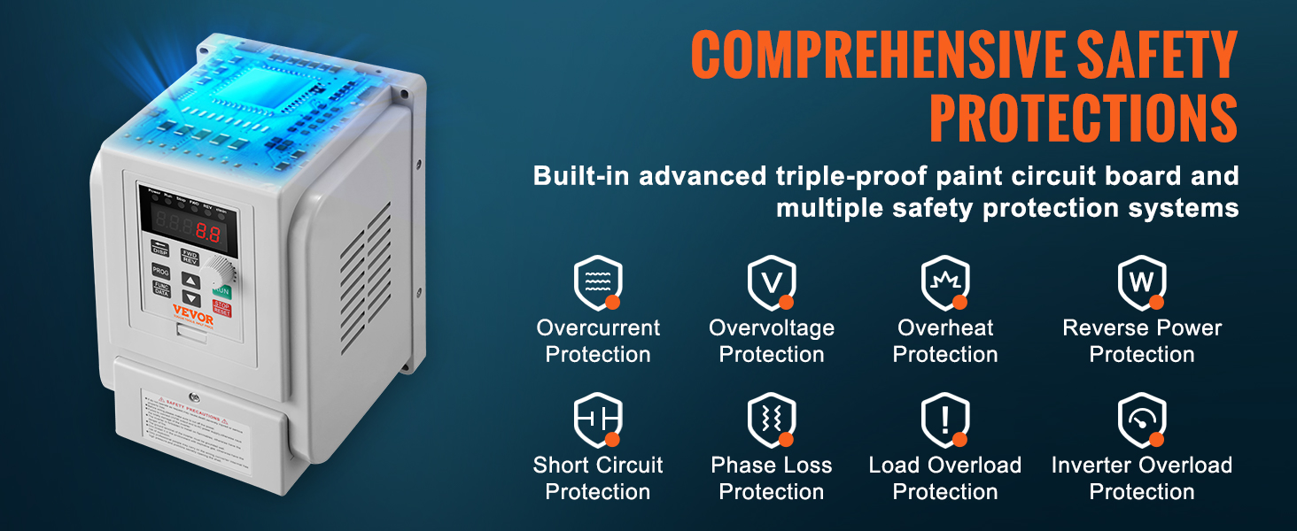 Inverter Frequenza Variabile 4KW 380V Trifase - Controllo Velocit&agrave; Motore Per Mandrino