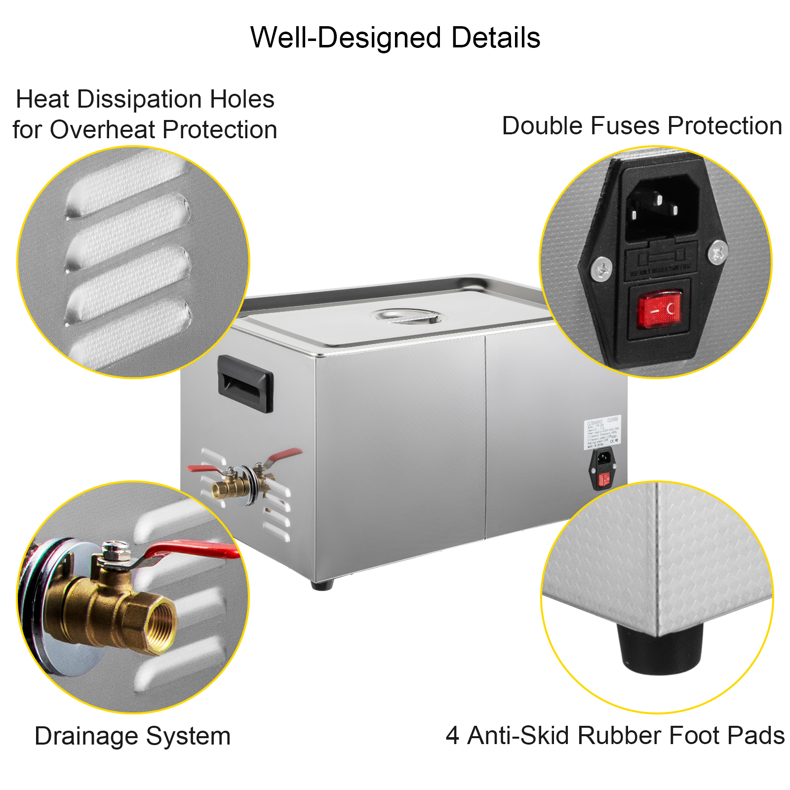VEVOR Nettoyeur A Ultrasons Double Frequence 30 L, Professionnel Nettoyeur A Ultrasons 220 V Avec Chauffage, Nettoyeur Ultrasons En Acier Inoxydable Pour Pieces Bijoux Carte De Circuit 28/40 KHz -Stanleyfaco Magasin AAHKMJXYDAFdJAOAIMEbOAchsNwF47gfWWMct1uaXzXJCVIqjjVJLqw cq39v7nX9UY2RI2VQkdgWijH6nr
