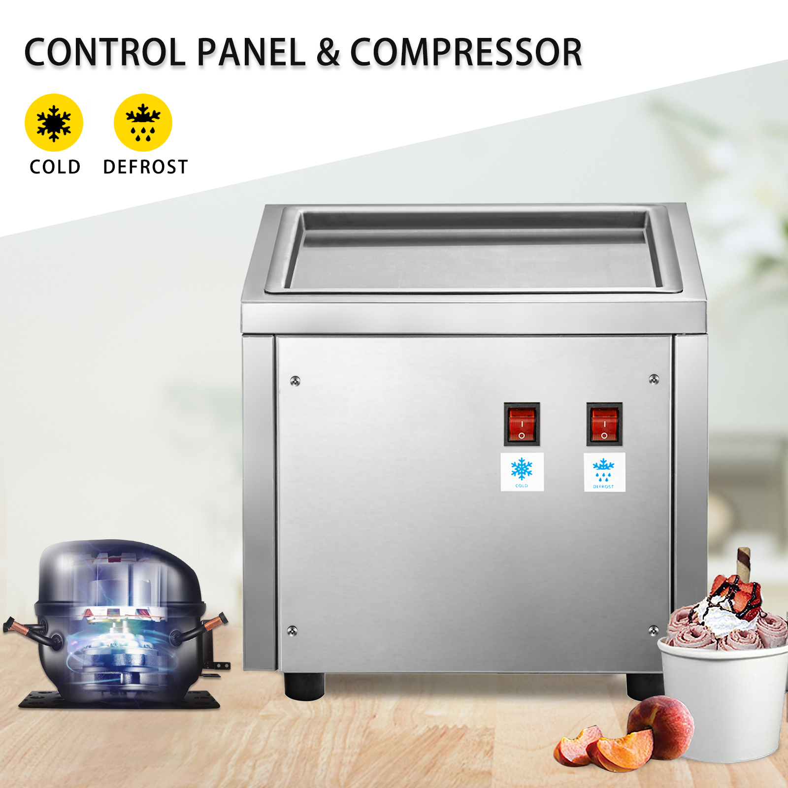 VEVOR Macchina Per Gelato Arrotolato Da 280 W, Macchina Per Yogurt Fritto In Acciaio Inox 304 Con 2 Pale Per Cibo, Macchina Per Rolled Ice Cream Utilizzo In Bar, Ristorante, Hotel, Pasticceria, Ecc. -Wenko Negozio AAHKMJXYDAFdJAOAIMEbOAchsNwF47gfWWMct1uaXzXJCVIqjjVJLqw cq39v7nX9UY4UGbc7 YWlzPx5f71N JsKkYRp79AbiwRsZp4WD5aWILkBdUgO8AinaPWNcwf LpufmWPu37C0eSiedMb15H8DMAzN5RNb WUF6ewZGo2Zw==