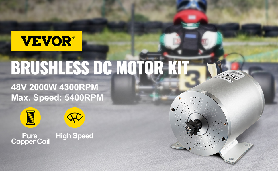 Kit Motore Elettrico 2000W 48V Per Bici/scooter