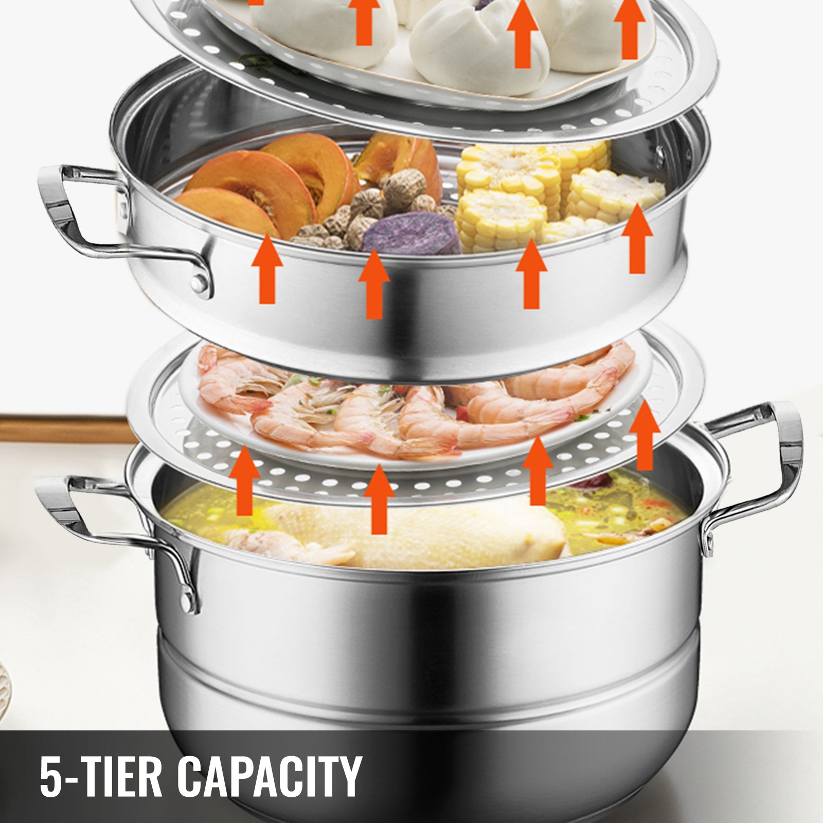 VEVOR Food Steamer Pot Stainless Steel Food Steamer 30cm Cooking Tool 12 Heating Steamed Dishes Soup -Kitchen Appliances Discounts AAHKMJXYDAFdJAOAIMEbOAchsNwF47gfWWMct1uaXzXJCVIqjjVJLqw cq39v7nX9UYAewot88URC9Ukheg4U7gLeTiABYktUU