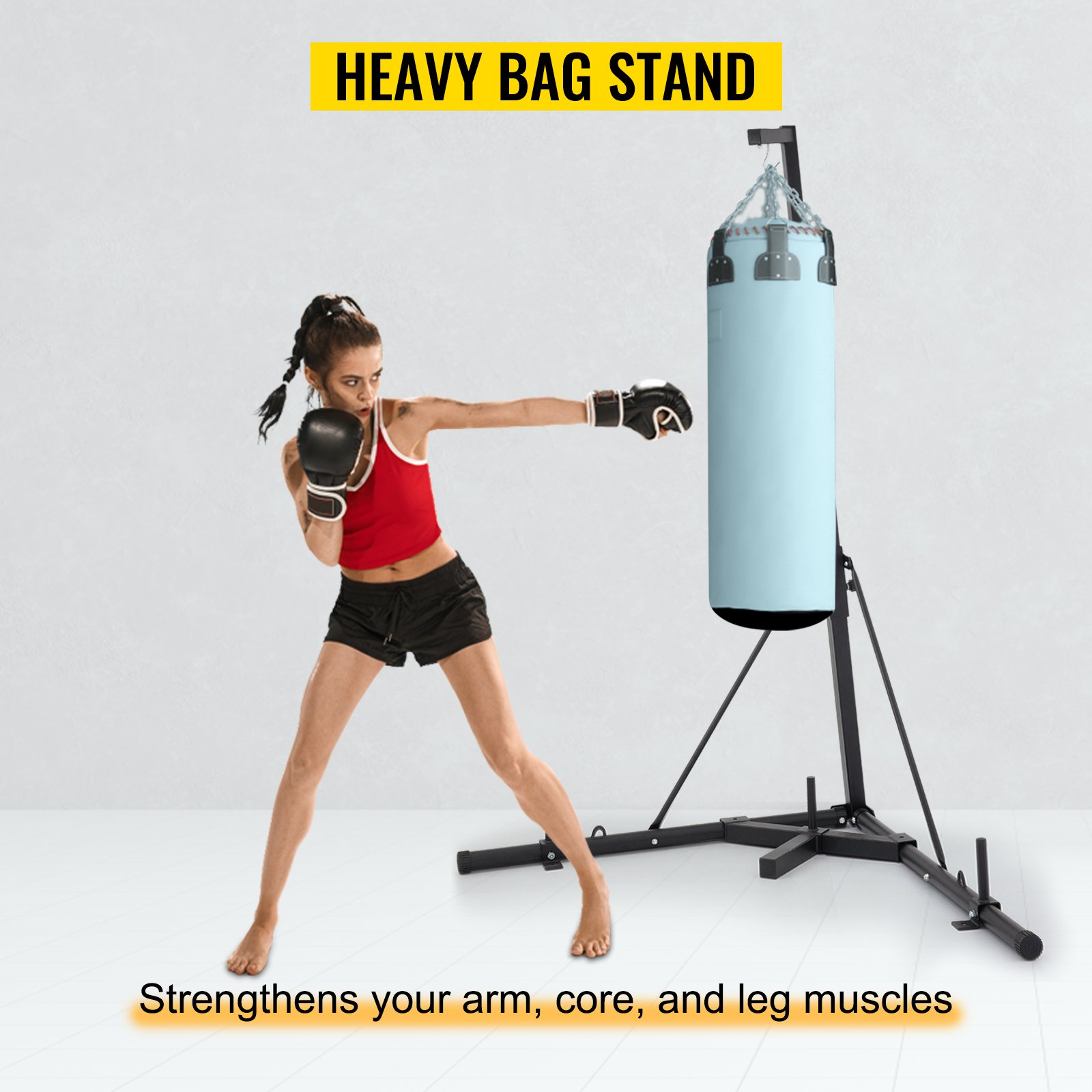 VEVOR Dual Station Heavy Duty Sac de Frappe de Boxe Support Pliant