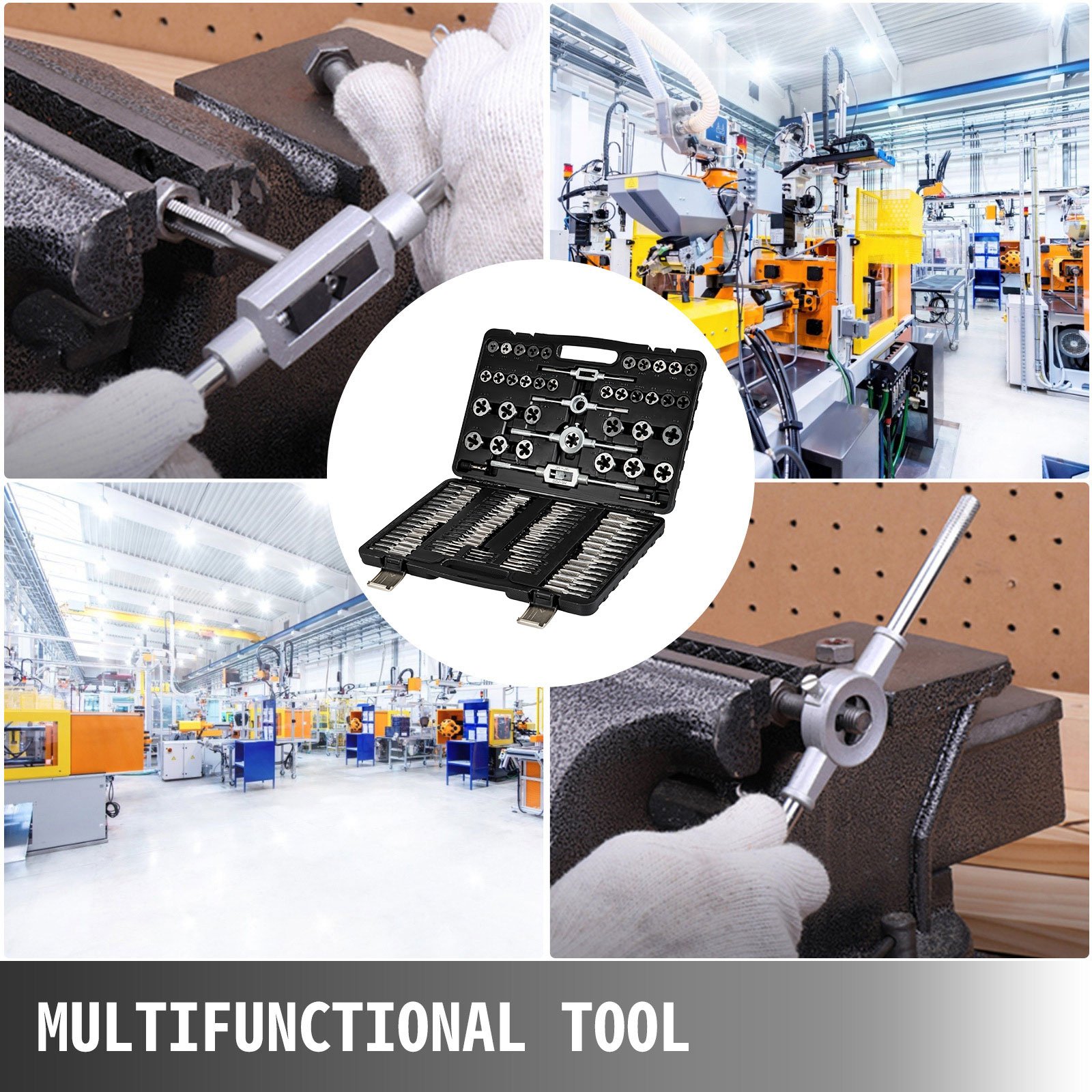 VEVOR Jeu De Tarauds Et Filieres De Filetage 110PCS M2-M18 Kit Tarauds Et Matrices Metrique En Tungstene Outils Couper Filetage Externe Interne Etui De Rangement De Filieres Et Filetage Avec Coffret -Promos Outil Virtuose Magasin AAHKMJXYDAFdJAOAIMEbOAchsNwF47gfWWMct1uaXzXJCVIqjjVJLqw