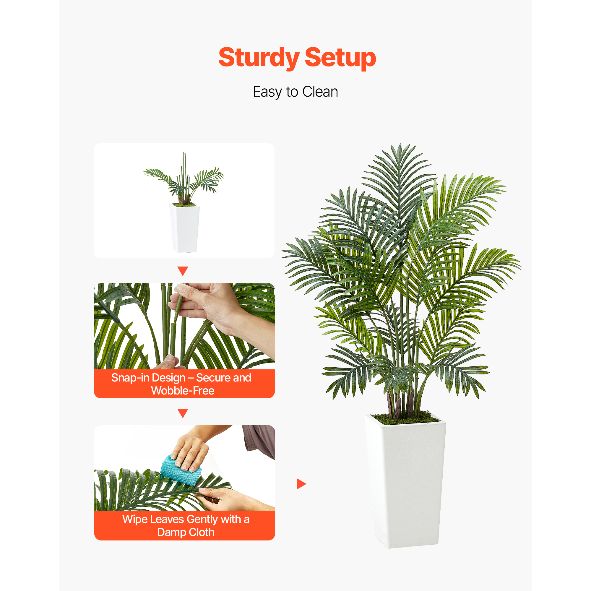 Dracaena Artificiale per Interni 150cm Albero Finto con Fioriera Bianca Alta, Pianta Finta Alta in Vaso, Pianta di Seta Artificiale per la Decorazione Della Casa, Ufficio, Soggiorno, Veranda, Patio
