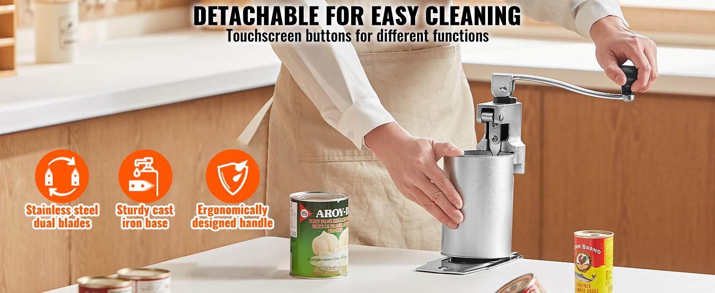 Apriscatole Manuale Da Tavolo VEVOR - Per Lattine Fino A 11.8 Cm, Industriale - Foto 10