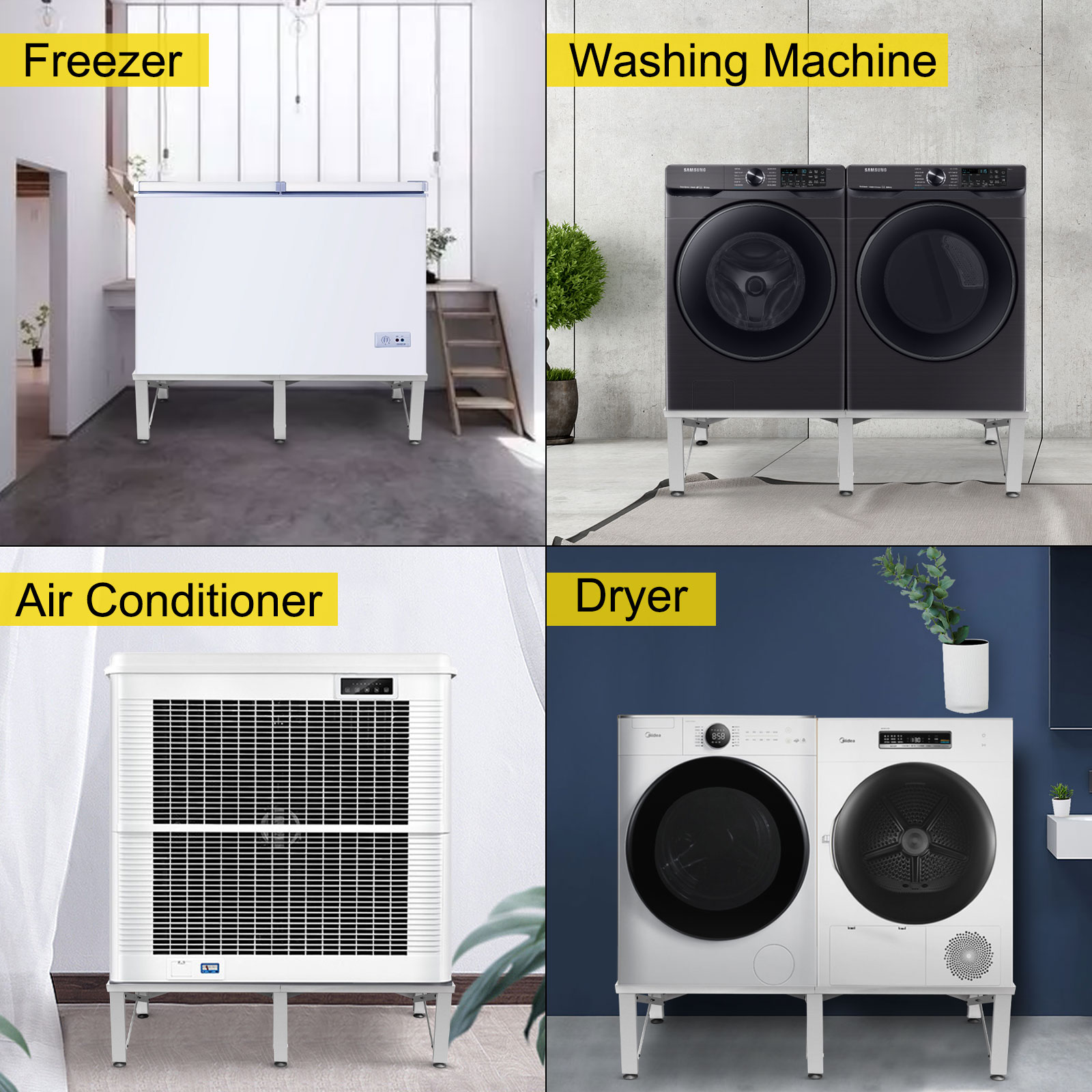 VEVOR Laundry Pedestal 48.8 X 21.6 Inch Width Universal Laundry Pedestal 11.8" Inch Height Laundry Pedestal Universal With Height-adjustable Feet For Washing Machines, Dryers, Freezers Or Refrigerator -Comfort Bathroom Store AAHKMJXYDAFdJAOAIMEbOAchsNwF47gfWWMct1uaXzXJCVIqjjVJLqw