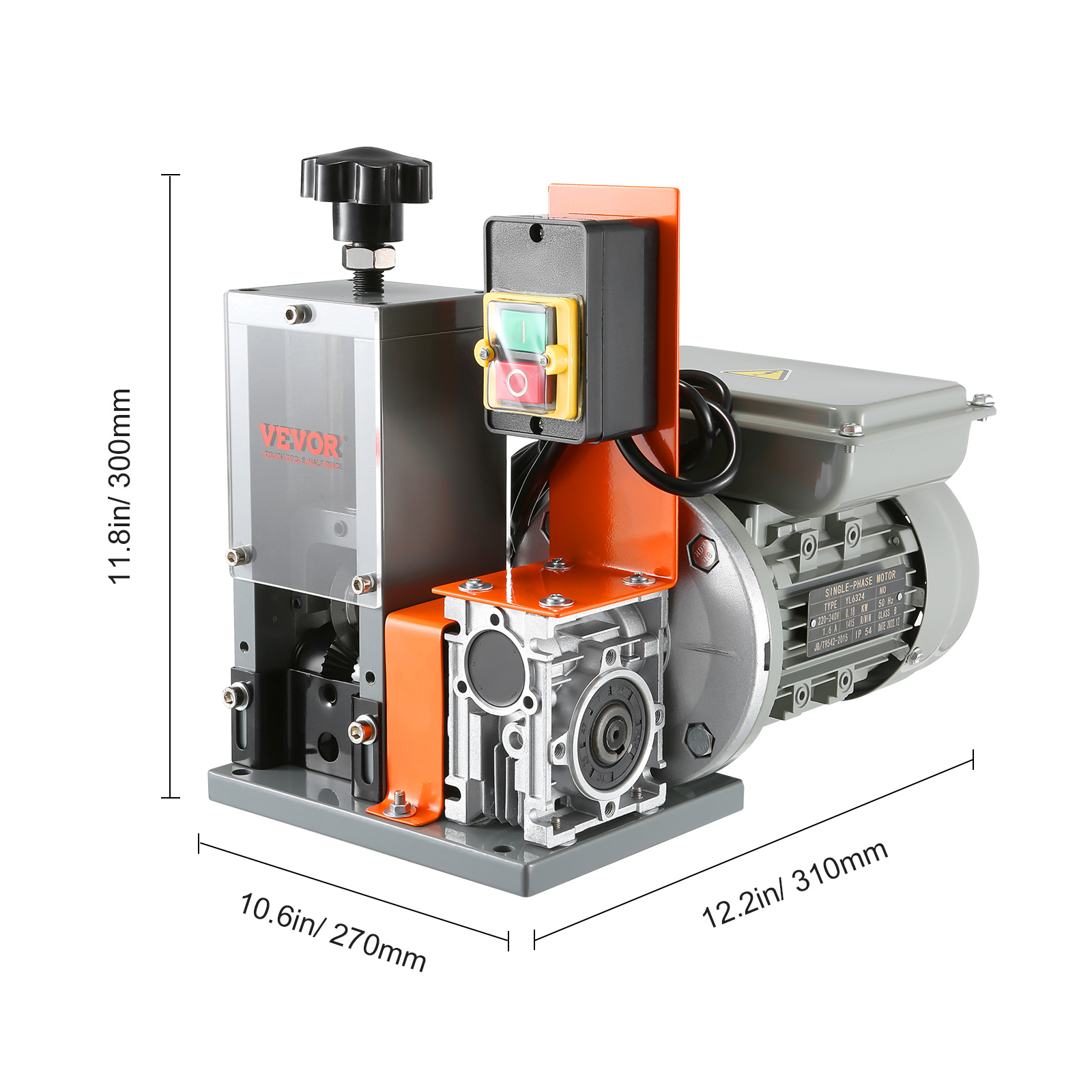 VEVOR Machine à Dénuder Électrique 1,5-25mm Dénudeur de Fil Outil Dénudeuse  180W