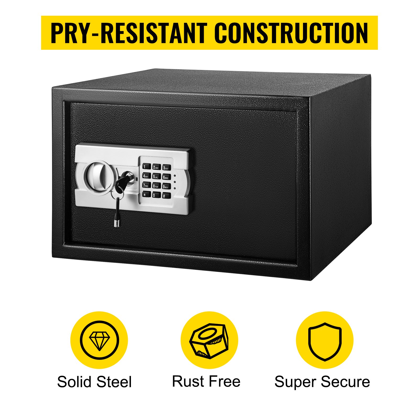 VEVOR Coffre-Fort Digital 34 L En Acier Au Carbone Coffre-Fort Electronique 2 Kits De Code Et 2 Cles Coffre-Fort De Securite Antivol Coffre-Fort Cle Et Code Anti-Effraction Ignifuge Billet Bijou Arme -Promos Matériel Boutique AAHKMJXYDAFdJAOAIMEbOAchsNwF47gfWWMct1uaXzXJCVIqjjVJLqw