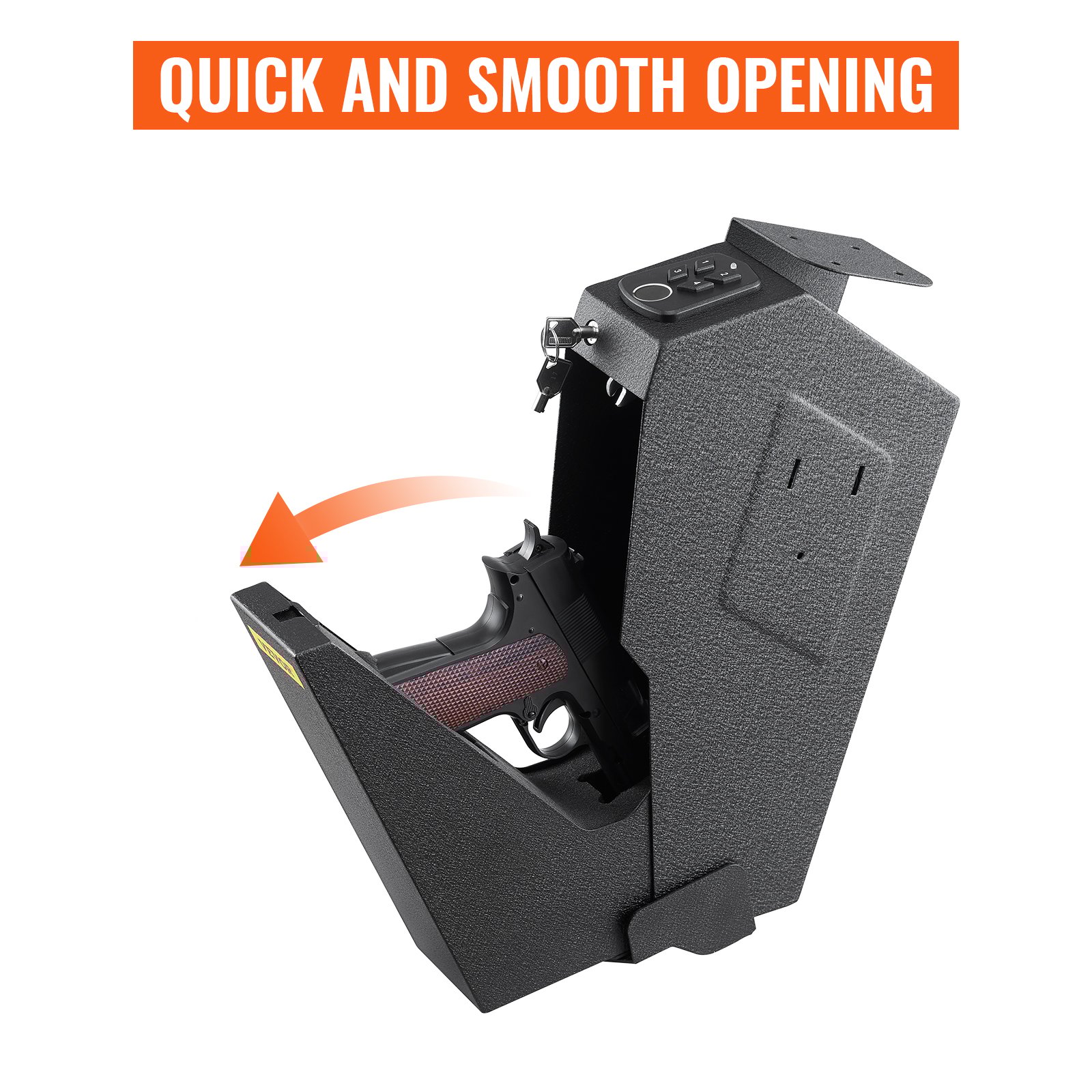 VEVOR Coffre-Fort De Pistolet DeEmpreinte Digitale En Acier, Coffre-Fort Pour Armes A Feu Biometrique Avec 2 Cles, Petit Coffre-Fort Pour Pistolet Doublure En Mousse Usage Domestique -Promos Matériel Boutique AAHKMJXYDAFdJAOAIMEbOAchsNwF47gfWWMct1uaXzXJCVIqjjVJLqw