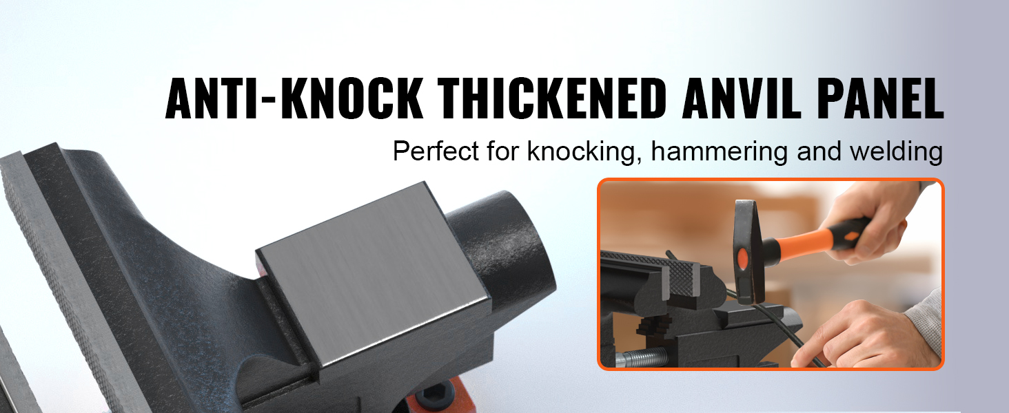 Morsa Da Banco VEVOR Girevole 360&deg; - 15,2 Cm Apertura, 11,3 Kg Per Officina