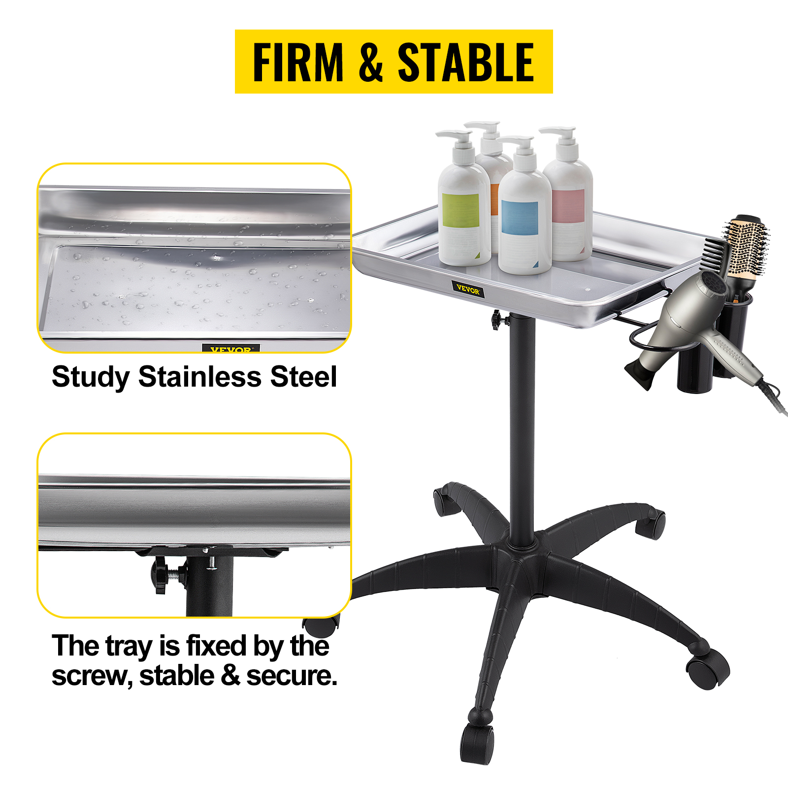 VEVOR Chariot Coiffure Roulettes Tablette Plateau Mobile Hauteur Reglable Argent -Stanleyfaco Magasin AAHKMJXYDAFdJAOAIMEbOAchsNwF47gfWWMct1uaXzXJCVIqjjVJLqw