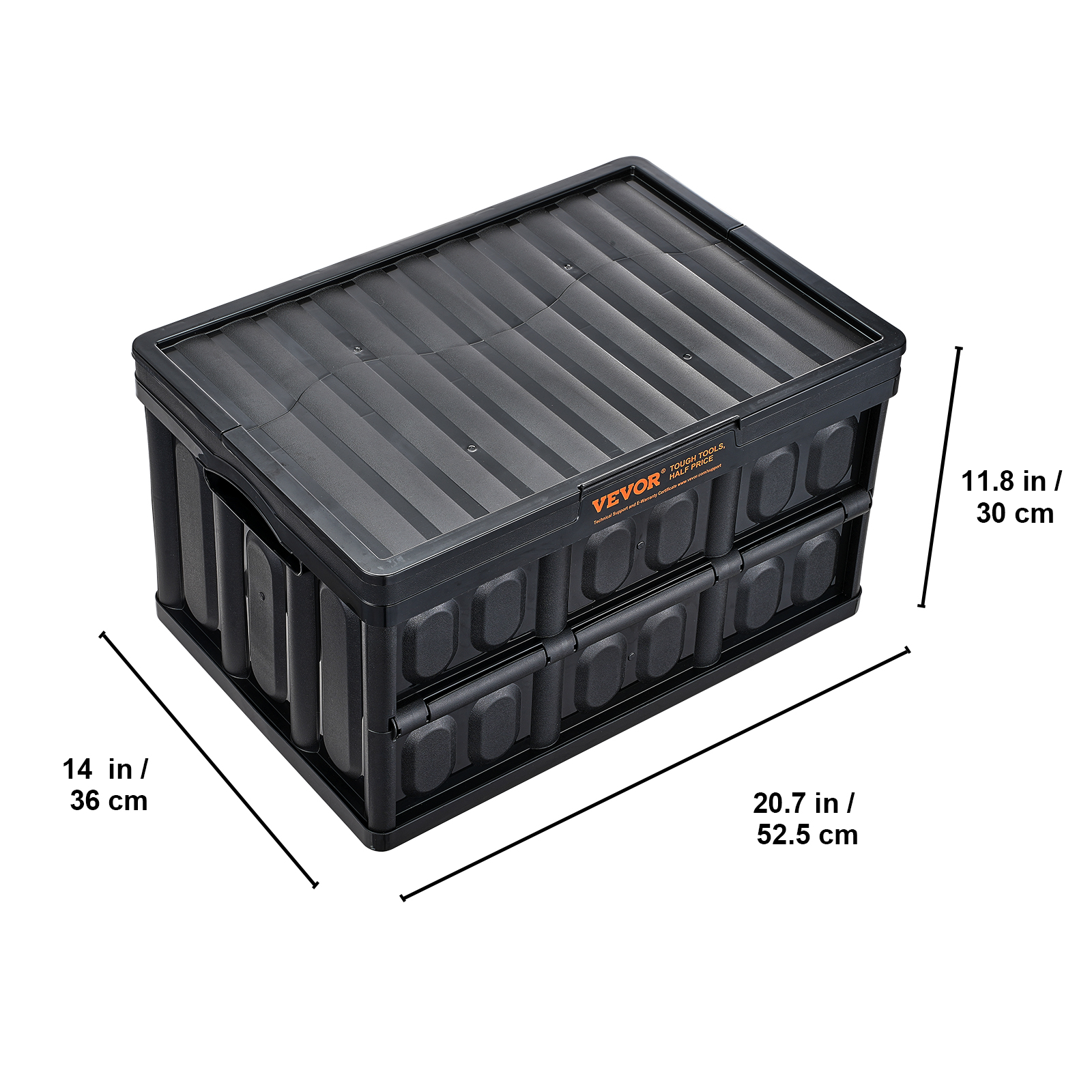 VEVOR 3er-Set 45L Profi Klappbox aus PP Transportbox mit Deckel ...