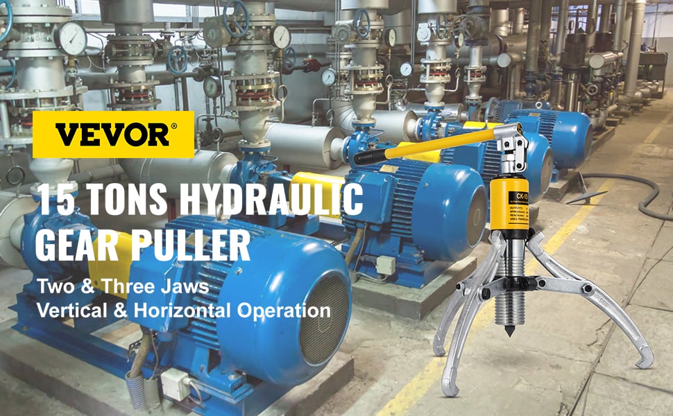 Extracteur d'engrenage hydraulique, extracteur hydraulique, 15 soudures,  capacité maximale, séparateur de moyeu de roulement à 2/3 mâchoires, outil  de