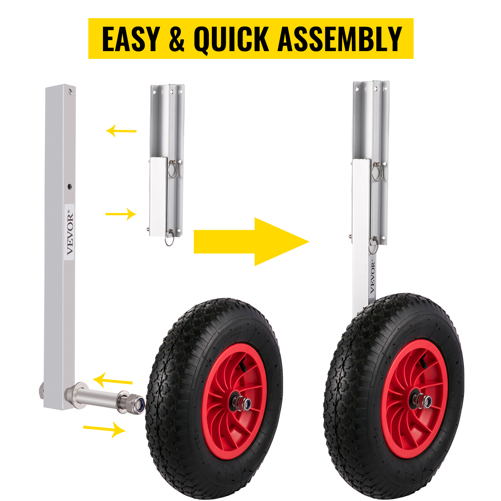Roue De Halage Pour Bateau - Paire - Charge 150 Kg - Pneus 25 Cm - Acier Inoxydable Bleu - Pour Bateaux Pneumatiques, Annexes