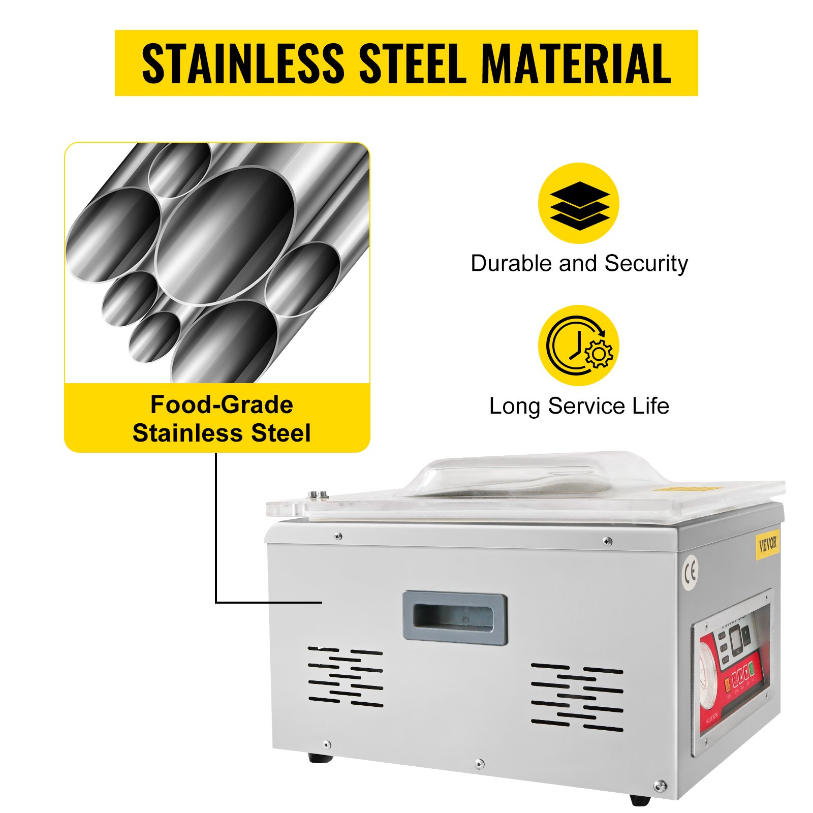 VEVOR Sellador Al Vacío 180W Máquina Selladora Al Vacío Acero Inoxidable 33x25cm -Cocina Electrodomésticos Ventas AAHKMJXYDAFdJAOAIMEbOAchsNwF47gfWWMct1uaXzXJCVIqjjVJLqw