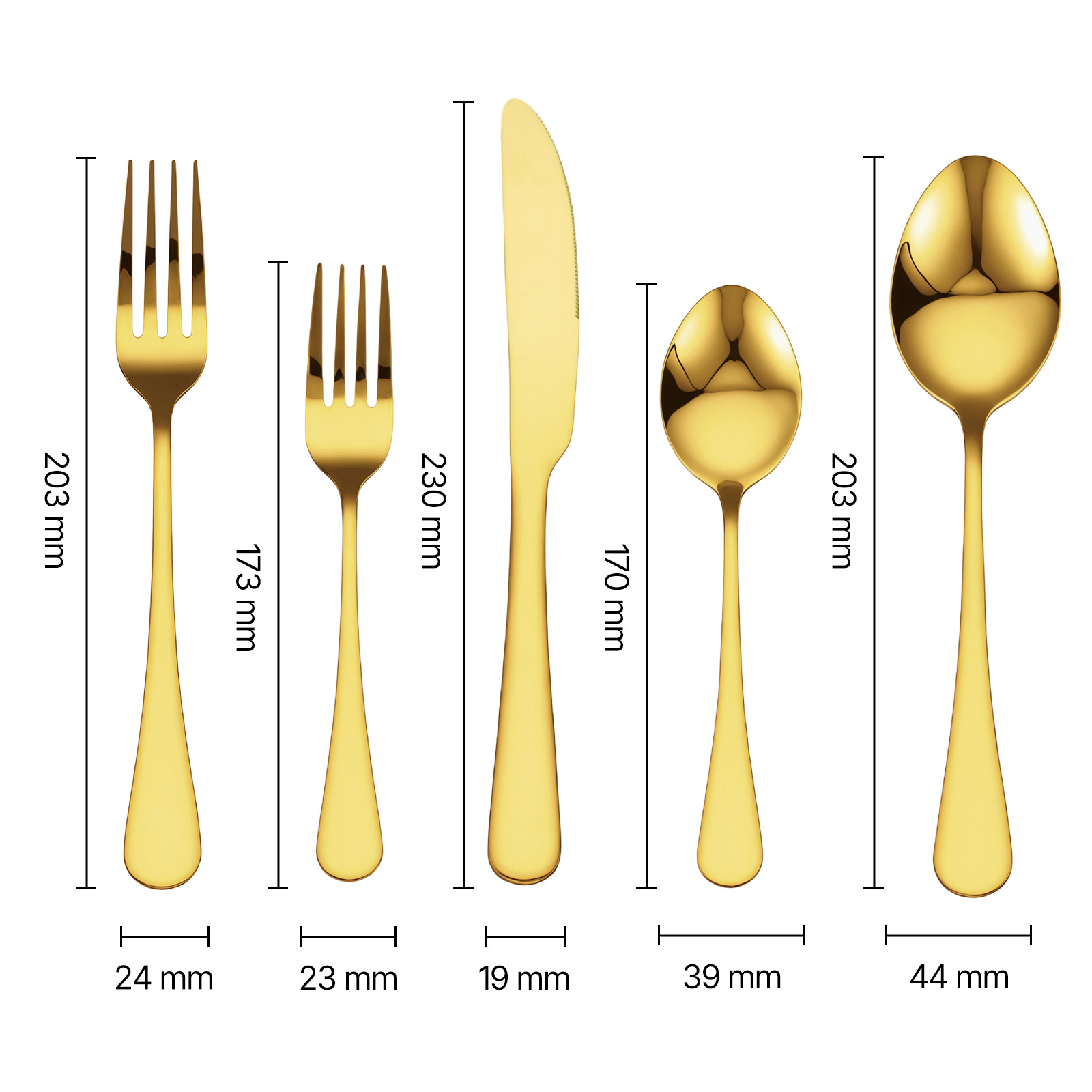 Set Posate VEVOR 65 Pezzi – Acciaio Inox 18/10, Per 12 Persone, Lucido, Lavastoviglie, Include Cucchiai, Forchette, Coltelli - 3