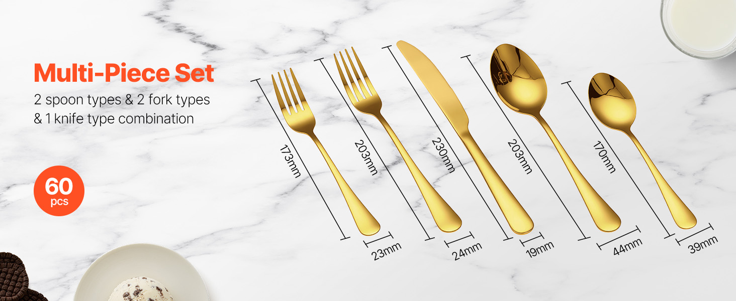 GYMDIN Set 24 Forchette Da Tavola In Acciaio Inossidabile – Posate Eleganti E Moderne, Lucide, Lavabili In Lavastoviglie, Per Casa E Ristorante