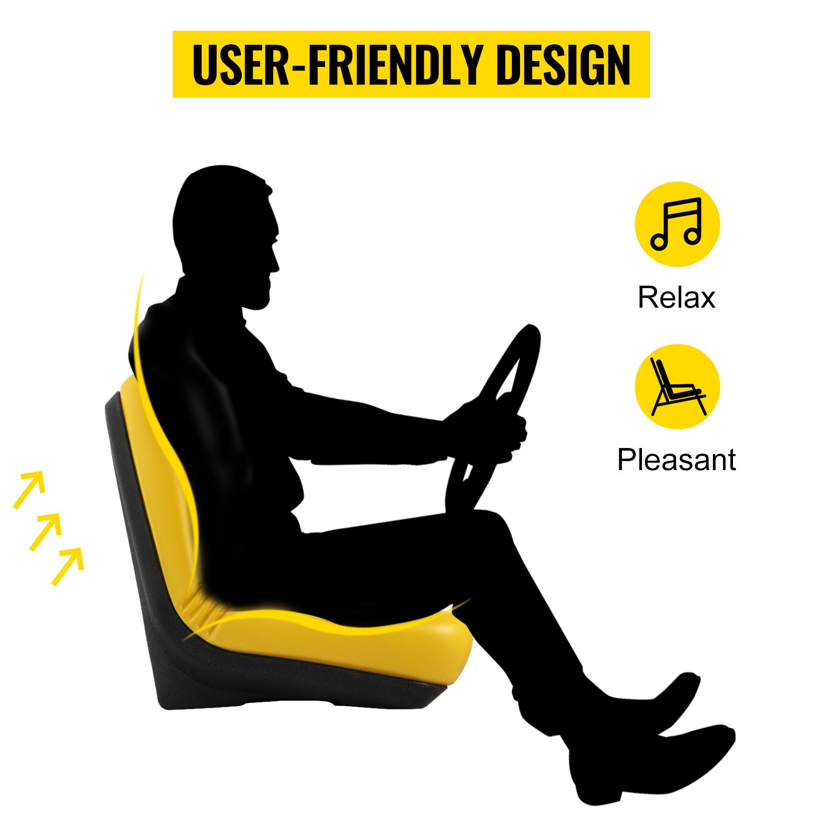 VEVOR Sedile Per Carrello Elevatore John Deere Con Schienale Alto Da 2 Pezzi, Sedile Materiale In PVC A Colore Giallo, Sedile Uso Per Falciatrici, Escavatori, Pale Gommate, Apripista, Terne, Trattori -Cura Del Prato AAHKMJXYDAFdJAOAIMEbOAchsNwF47gfWWMct1uaXzXJCVIqjjVJLqw