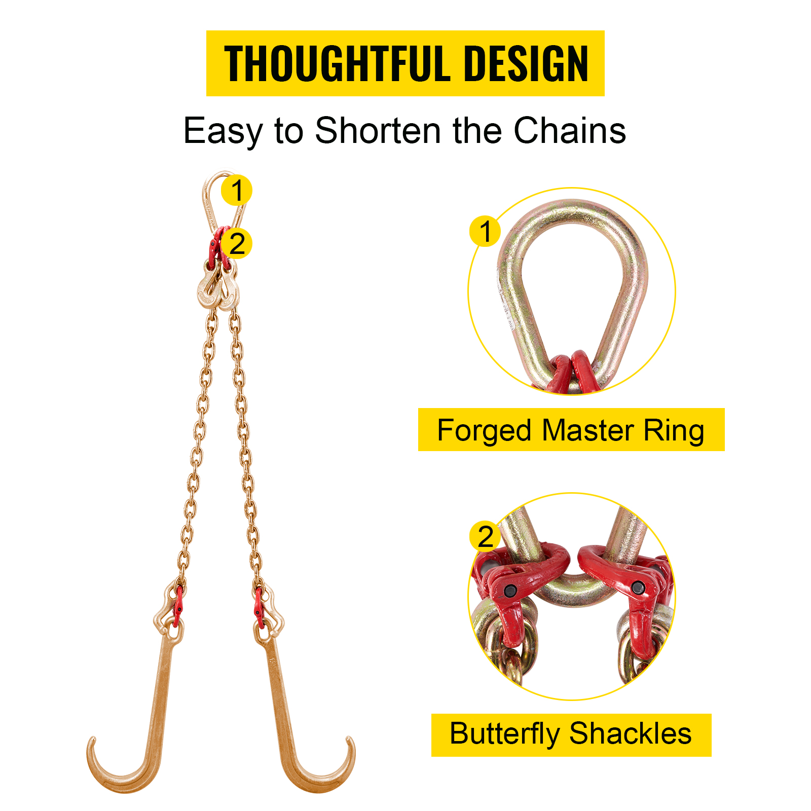 Catena A Briglia V Grado 80 - Carico 4,2 Tonnellate | Con Ganci A J, Per Trasporto E Sollevamento - Foto 8