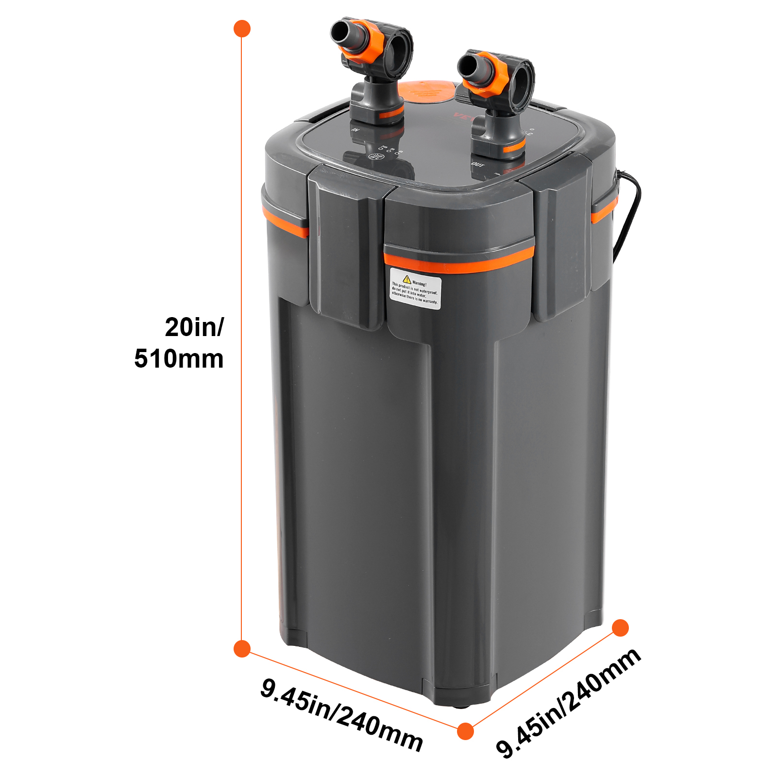 Pompa Filtro Per Laghetto 40W - Set Completo 660 GPH, Con Ugelli Regolabili