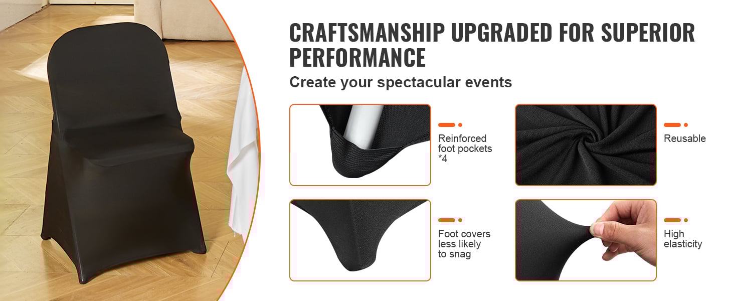 Mophorn Stretch Spandex Folding Chair Covers, Universal Fitted