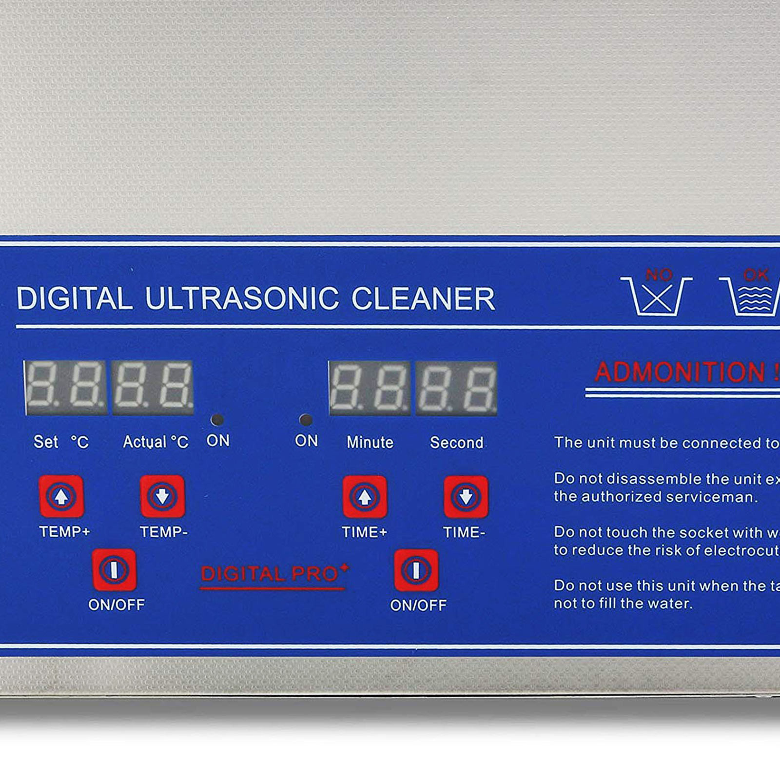 Limpiador Ultrasónico VEVOR JPS-20A 3L Limpiador Ultrasónico Limpiador de Joyería Acero Inoxidable con Pantalla Digital