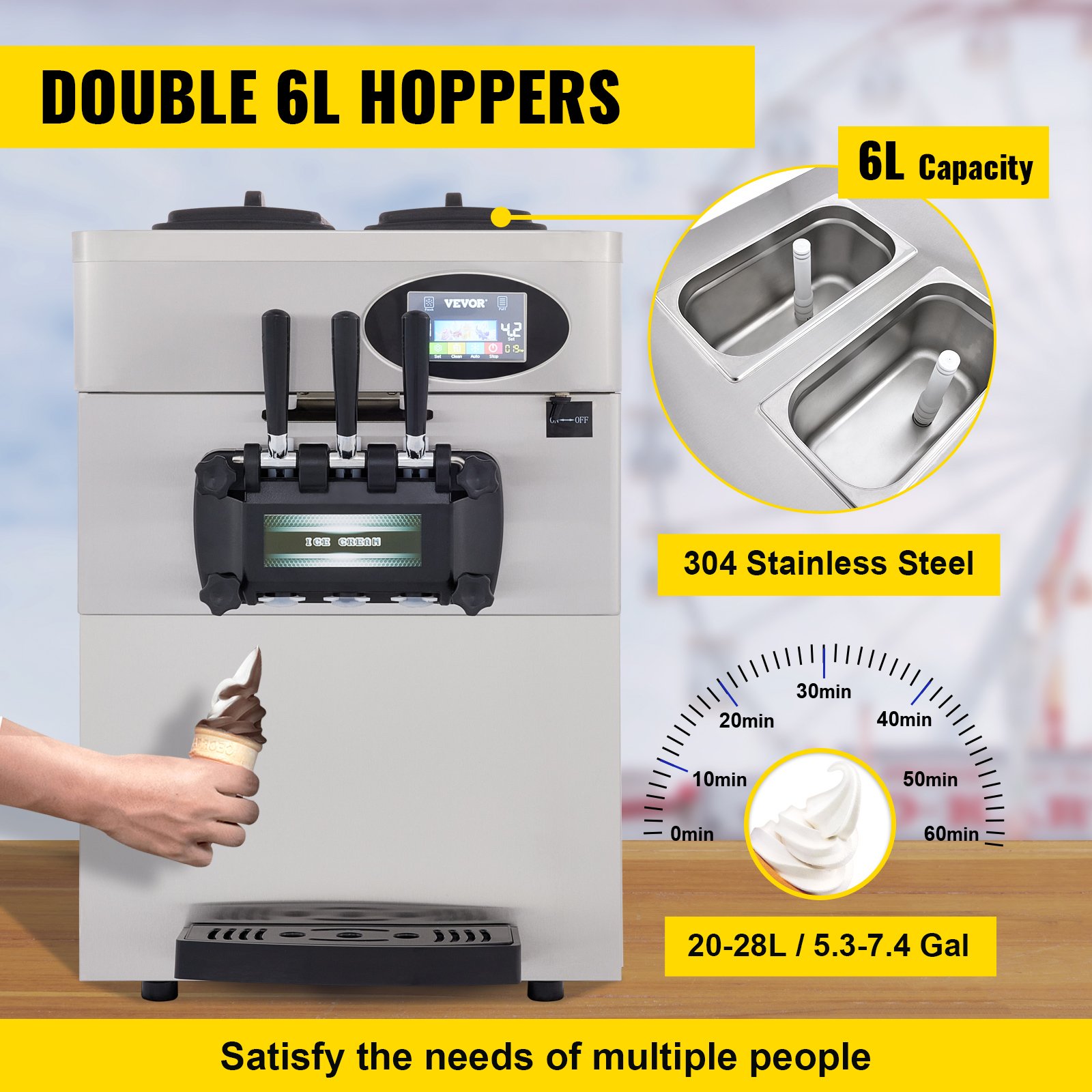 VEVOR Máquina De Helados Suave Comercial 2200w 20-28l / 5.3-7.4 Galón/h -Cocina Electrodomésticos Ventas AAHKMJXYDAFdJAOAIMEbOAchsNwF47gfWWMct1uaXzXJCVIqjjVJLqw cq39v7nX9UZMBygwjbgf8qbbYun8yrBW L6O9rzfeEYrylYtOT15SZB8tC44AzhE8lH3mJVskQZ8 YWH3W73cRAGBBwynGw