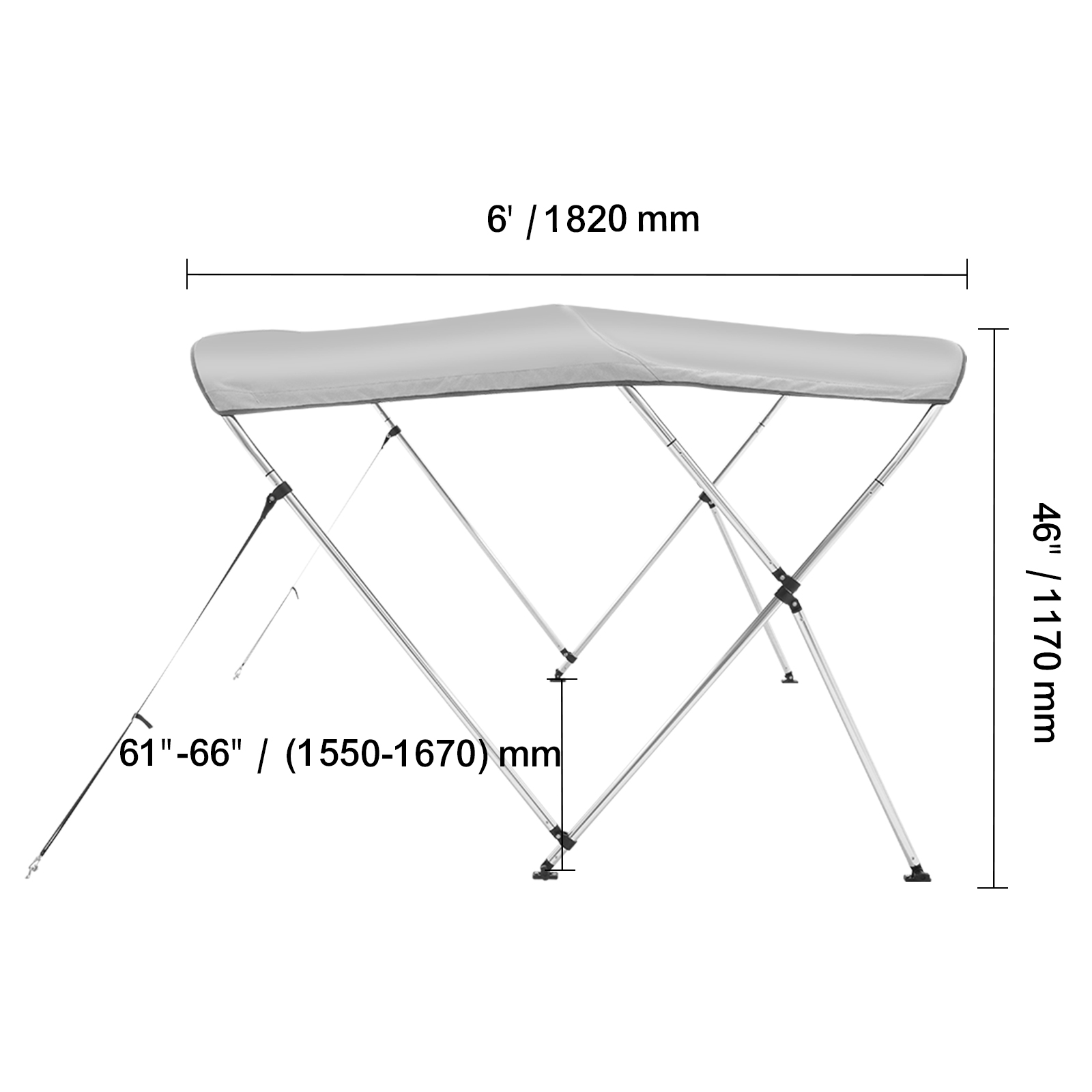 Bimini Top Pour Bateau Pneumatique - 33.107.0 - KOLIBRI - Pour Cockpit