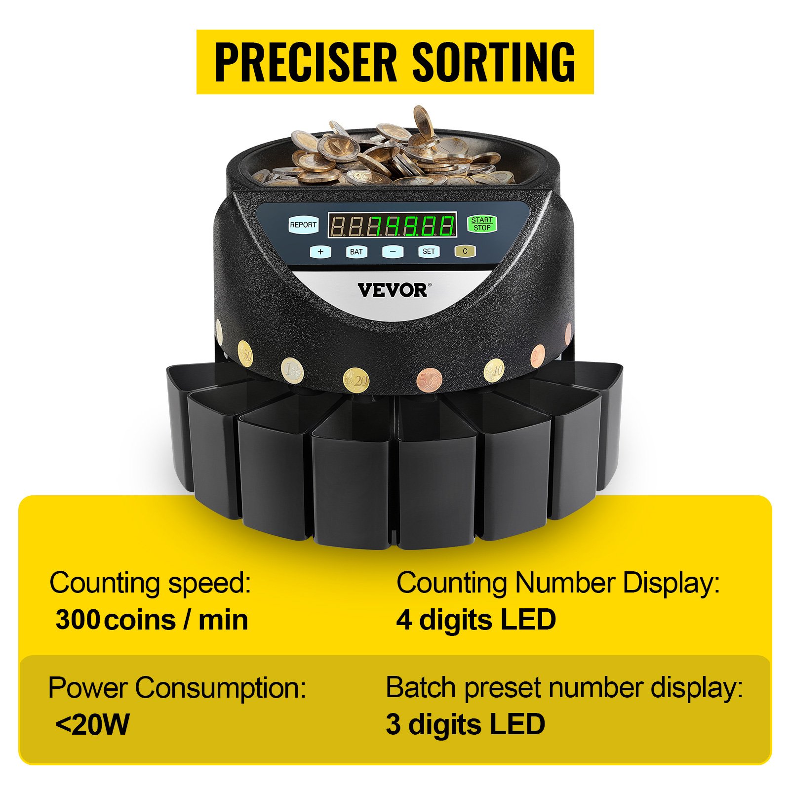 VEVOR Pieces De Monnaie DeArgent 220 V / 50 Hz Trieur De Pieces Environ 300 Pieces/min Pieces De Trieur DeArgent Et Capacite De La Boite Environ 80 A 300 Pieces Chacune Avec 8 Boites De Collecte -Promos Brico Forte Boutique AAHKMJXYDAFdJAOAIMEbOAchsNwF47gfWWMct1uaXzXJCVIqjjVJLqw cq39v7nX9UZYN7zZGme LW65CP6JzEz1LsEhPCM1i1qoxYw1Q H HkhOU iLM FHrQIIDNz4PM7wDZAmLezWZ3ndJL4zJrj