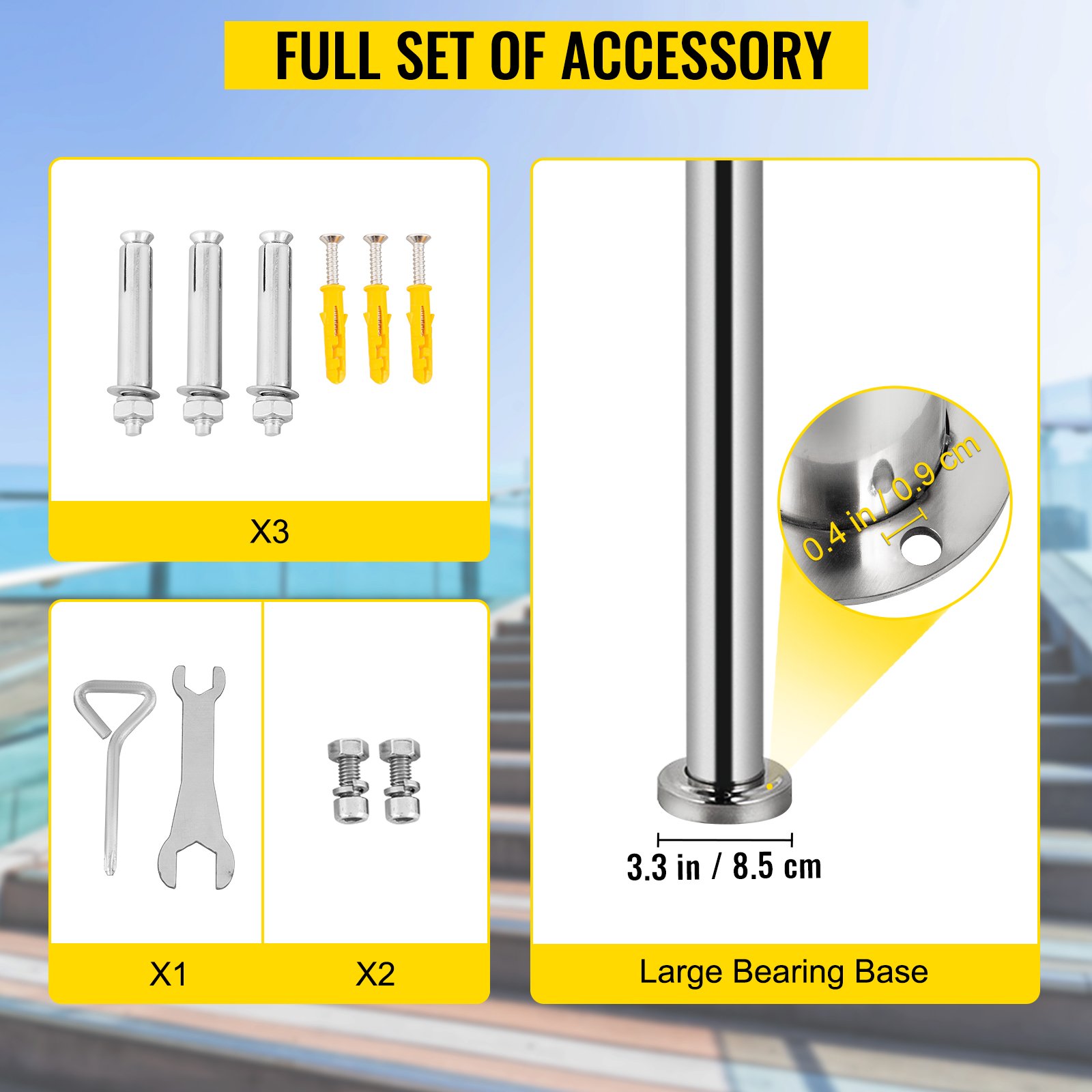 VEVOR Rampe Deescalier Main Courante Pour Escalier Exterieur En Acier Inoxydable Garde-corps Escalier Exterieur Rampe Deescalier Exterieur Porche Jardin Interieur (Acier Inoxydable 304, 1-2 Etapes) -Mottetch Boutique AAHKMJXYDAFdJAOAIMEbOAchsNwF47gfWWMct1uaXzXJCVIqjjVJLqw cq39v7nX9UZiRGq2qsoTqzx Kc8iuhXzodnZvd3H0ThoaP6A jHt6QSmqTZjJde MTE3fwmSKEx KkH6JhGZdnyncGFkftmy