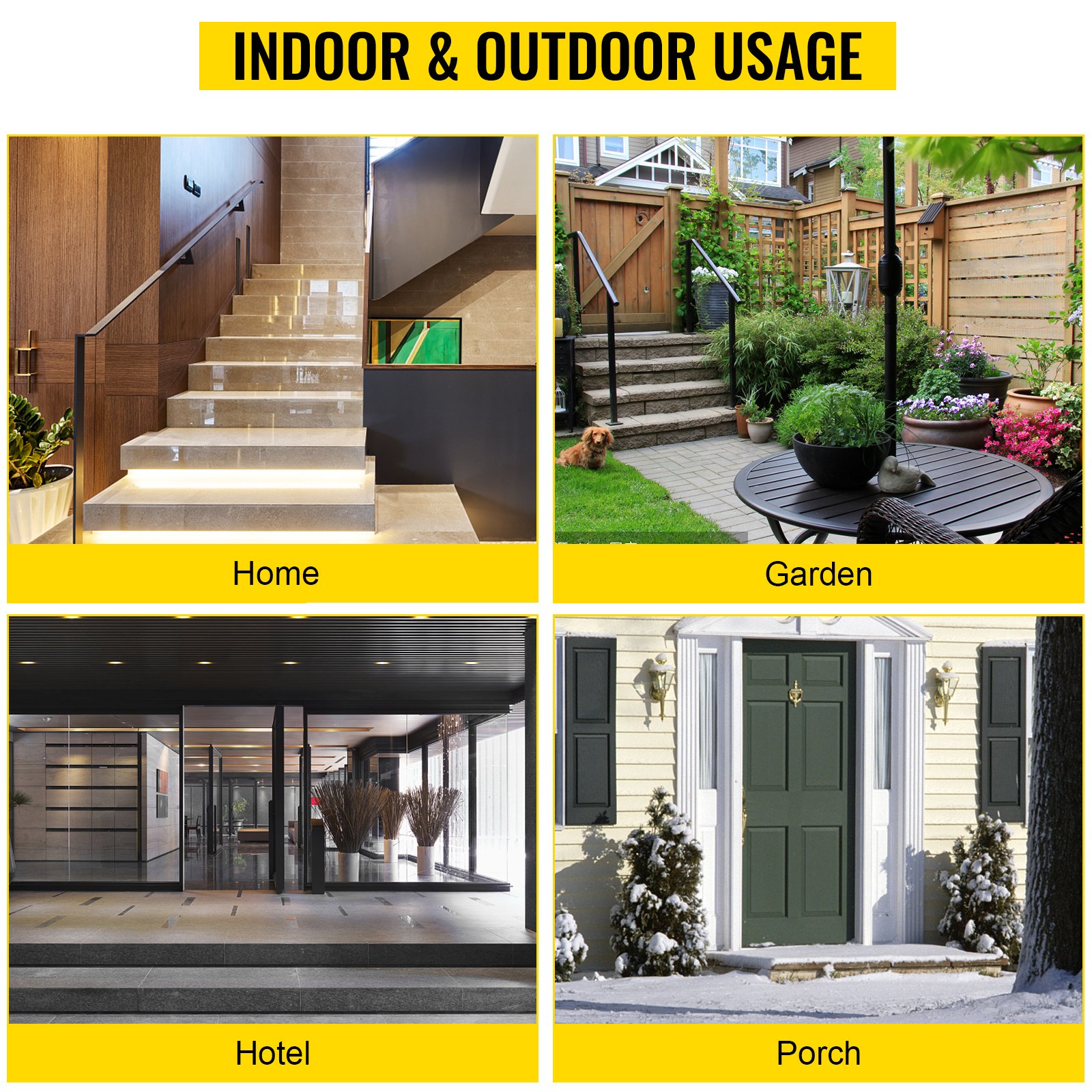 VEVOR Rampe Deescalier Main Courante Pour Escalier Exterieur En Acier Inoxydable Garde-corps Escalier Exterieur Rampe Deescalier Exterieur Porche Jardin Interieur (Acier Inoxydable 304, 1-2 Etapes) -Mottetch Boutique AAHKMJXYDAFdJAOAIMEbOAchsNwF47gfWWMct1uaXzXJCVIqjjVJLqw