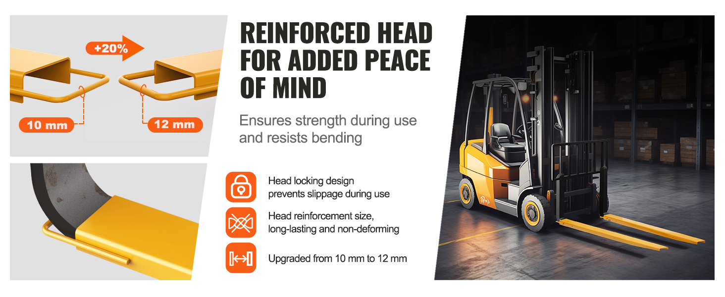 Forche Per Pallet VEVOR 2440mm - Capacità 1815 Tonnellate, Acciaio Per Trattori E Minipale - Foto 4