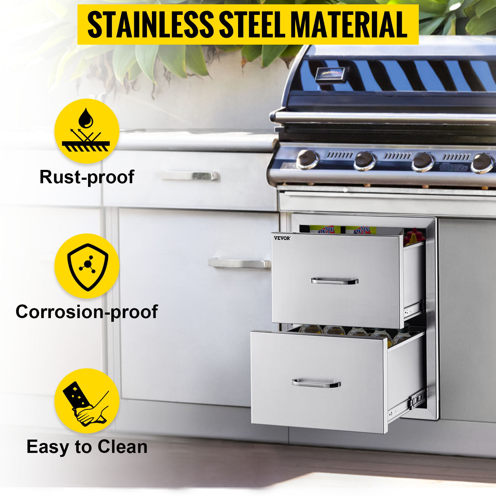VEVOR Cassetto Con Guida Scorrimento Ripiano Doppio In Acciaio Inox Da Cucina, Cassettiera Per Isola Di Cucina BBQ Cucina Esterna Cassetto Doppio Con Guide Scorrimento In Acciaio Inox Altezza 36,7cm -Prodotti Per Barbecue AAHKMJXYDAFdJAOAIMEbOAchsNwF47gfWWMct1uaXzXJCVIqjjVJLqw cq39v7nX9Ua1UHMoHktuzRB