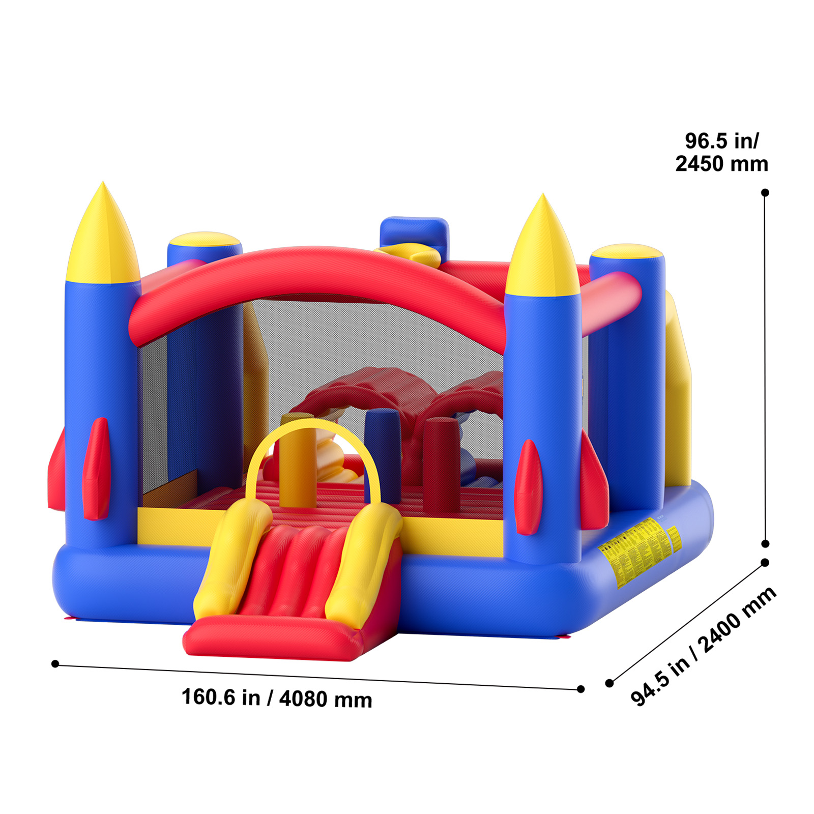 VEVOR Castillo Hinchable Estructura Inflable con Soplador Tobogán y ...