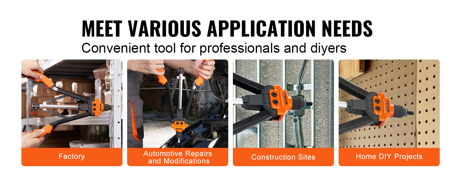 Pinza Rivettatrice Manuale VEVOR Con 13 Mandrini E 186 Dadi - Per Fai-da-Te E Riparazioni - Foto 6