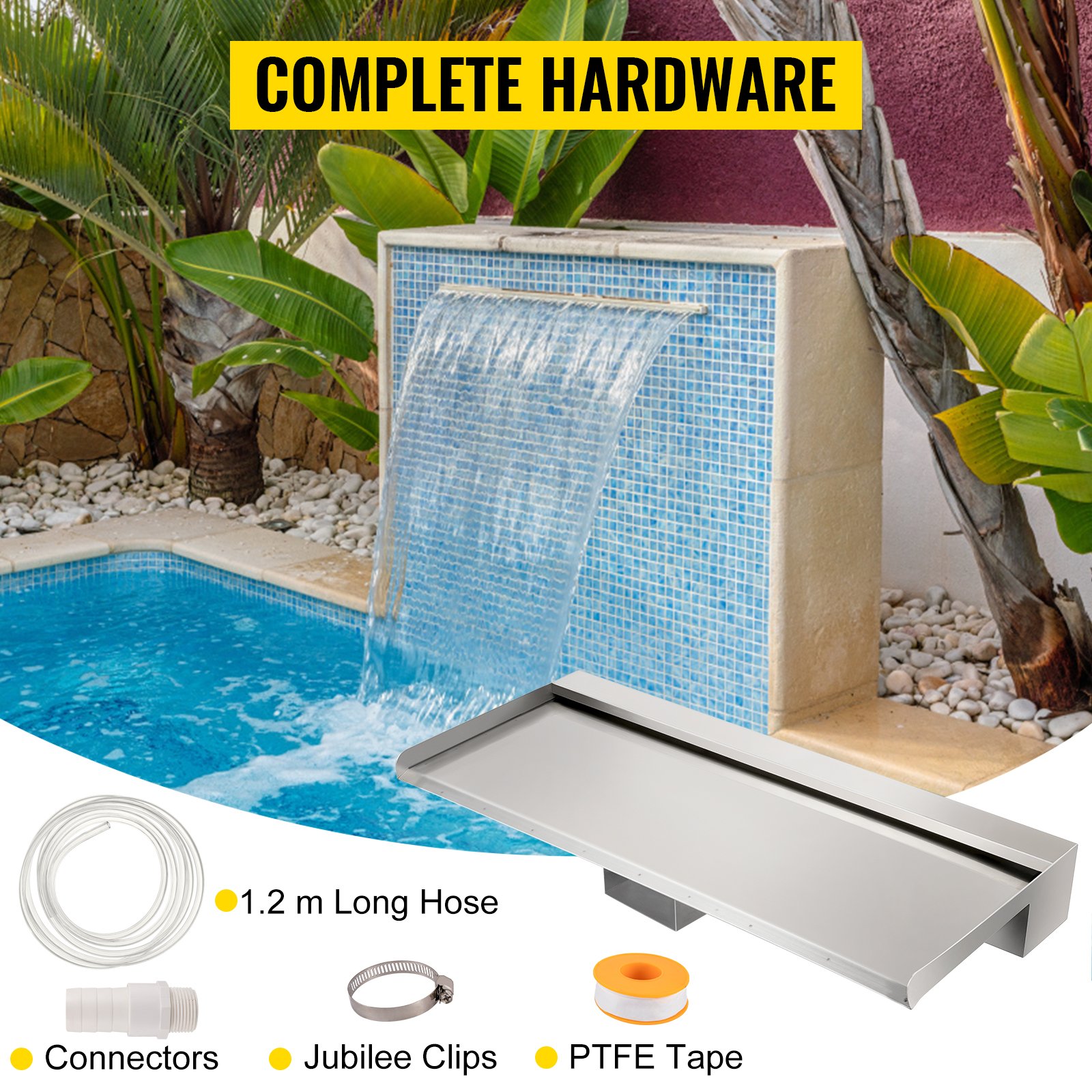 VEVOR Fontana Per Piscina A Cascata, Fontana Per Piscina Rettangolare, Costruita In Acciaio Inossidabile Laghetto Per Cascata, Fontana A Cascata Da Giardino (60x33x8 CM) -OUTSUN Giardino Negozio AAHKMJXYDAFdJAOAIMEbOAchsNwF47gfWWMct1uaXzXJCVIqjjVJLqw cq39v7nX9Ua7tznicmPmi7ugjh58 rjkU5IWsMvhCX1zYtsYCG4o29